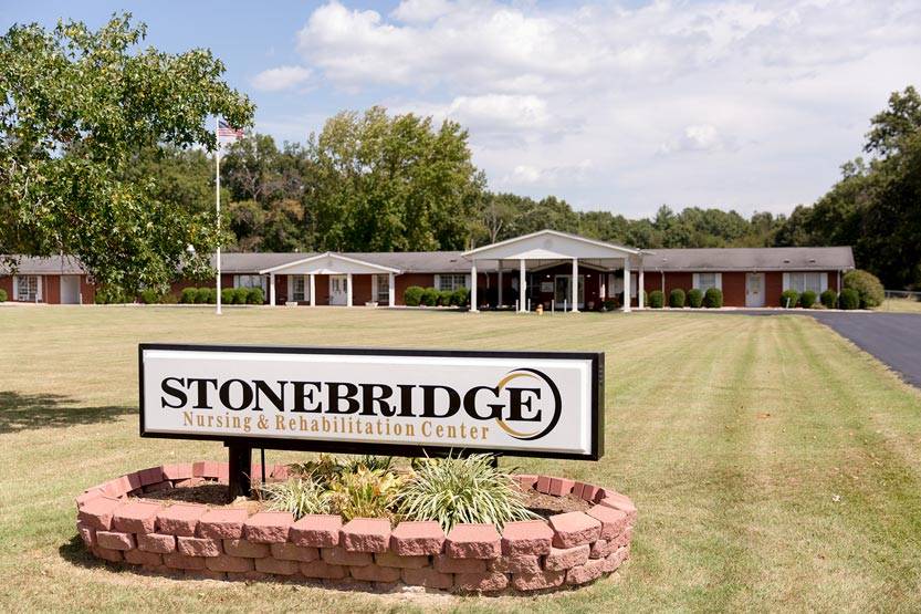 An exterior shot of the WLC StoneBridge facility, from the Stonebridge Gallery.